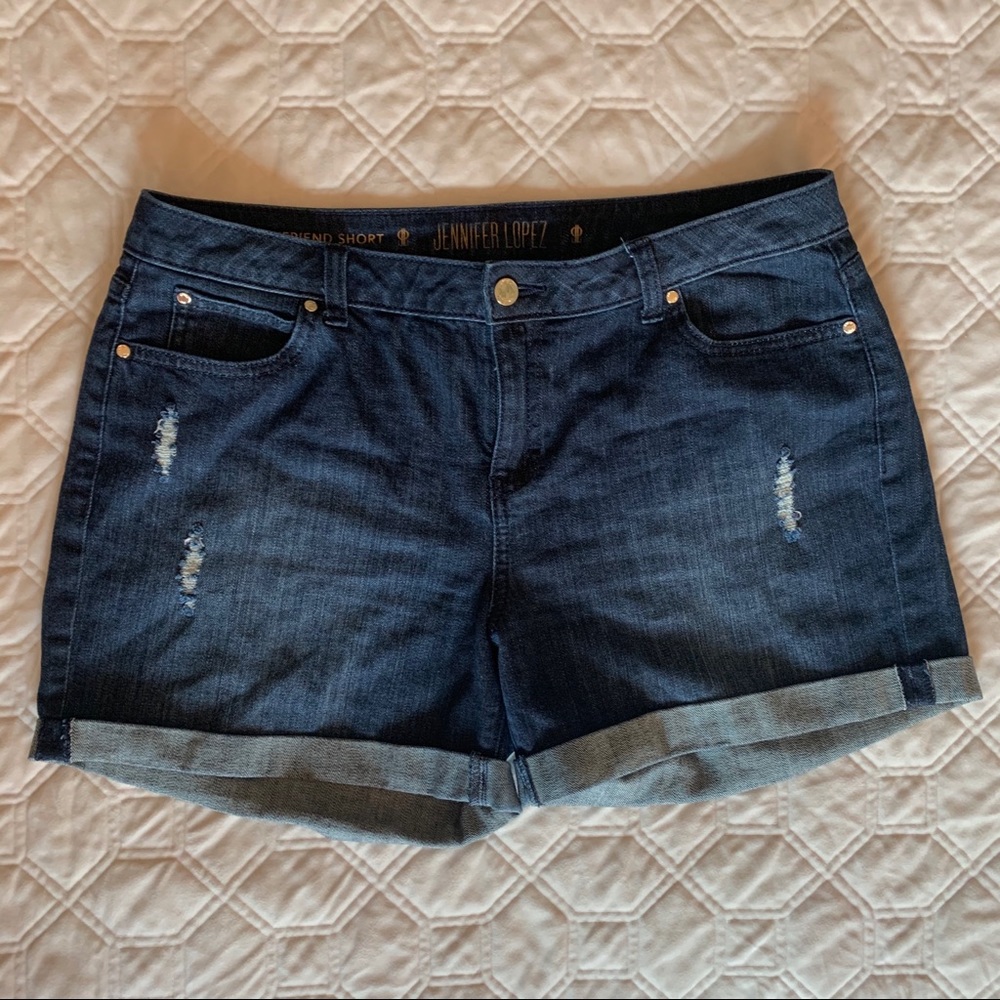 JLO Boyfriend Jean Shorts